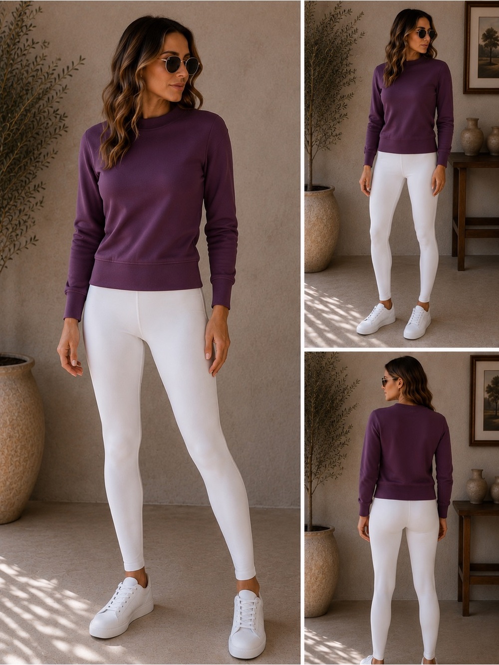Athleta Purple eggplant Crewneck Sweatshirt - Stylish Everyday Top